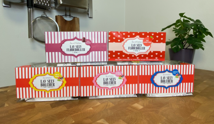 Hausgemachtes Süßigkeiten- oder Sahnebrötchen-Set