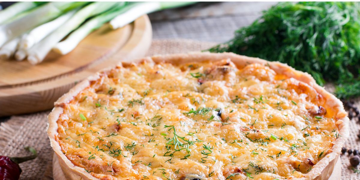 Pastete mit Lauch, Schinken und Speck
