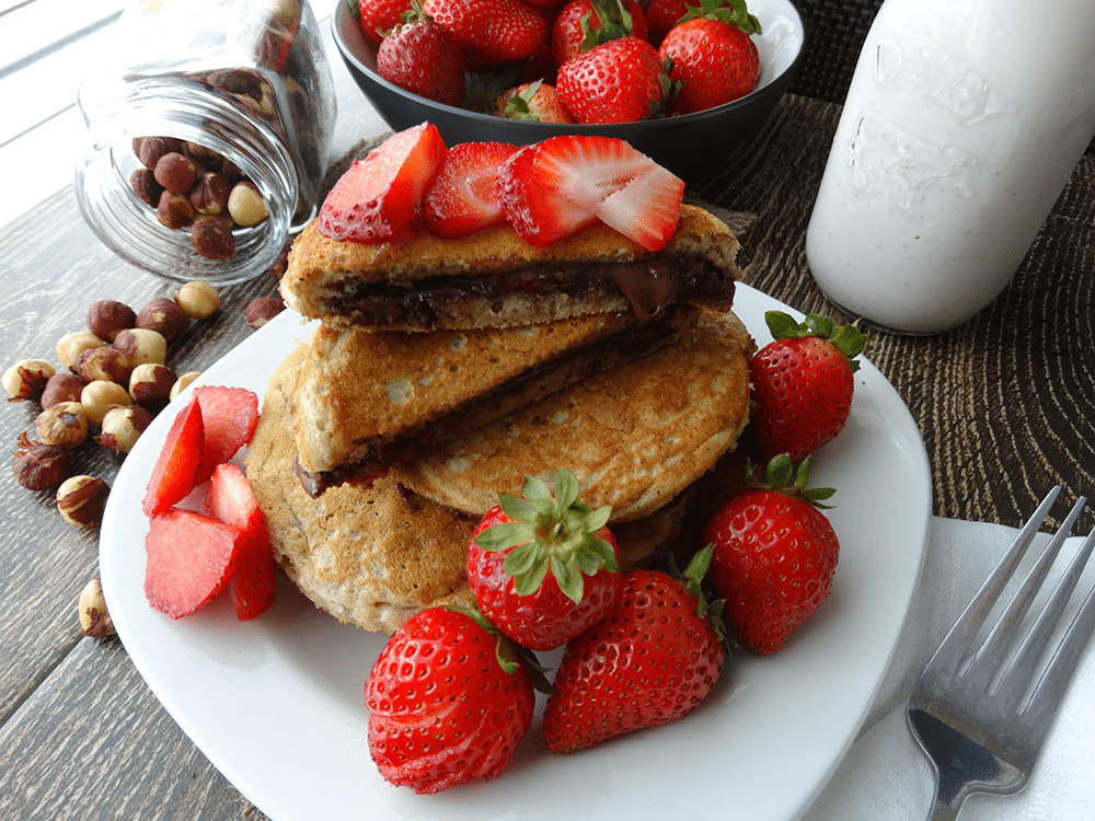 Pfannkuchen mit Nutella-Füllung