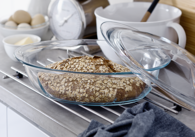 Ølandsbrød, zubereitet in einer Cocotte-/Bratpfanne