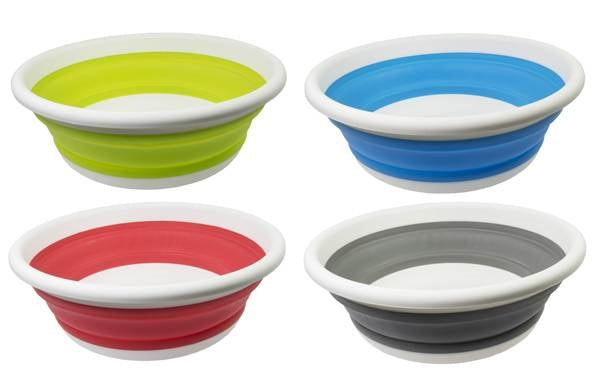 Dunlop Badewanne, rund, faltbar, Ø 37,5 x 5–14 cm, 4 verschiedene Farben