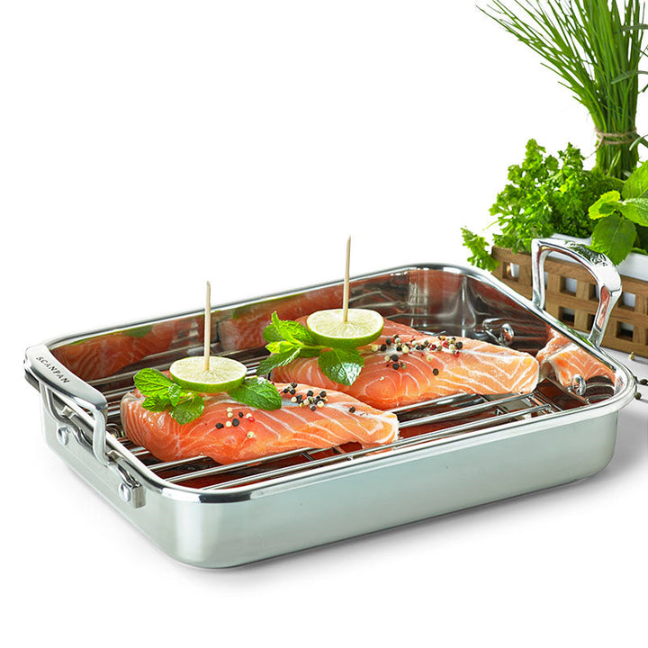 Scanpan - Bräter mit Rost 43x28 cm - Impact