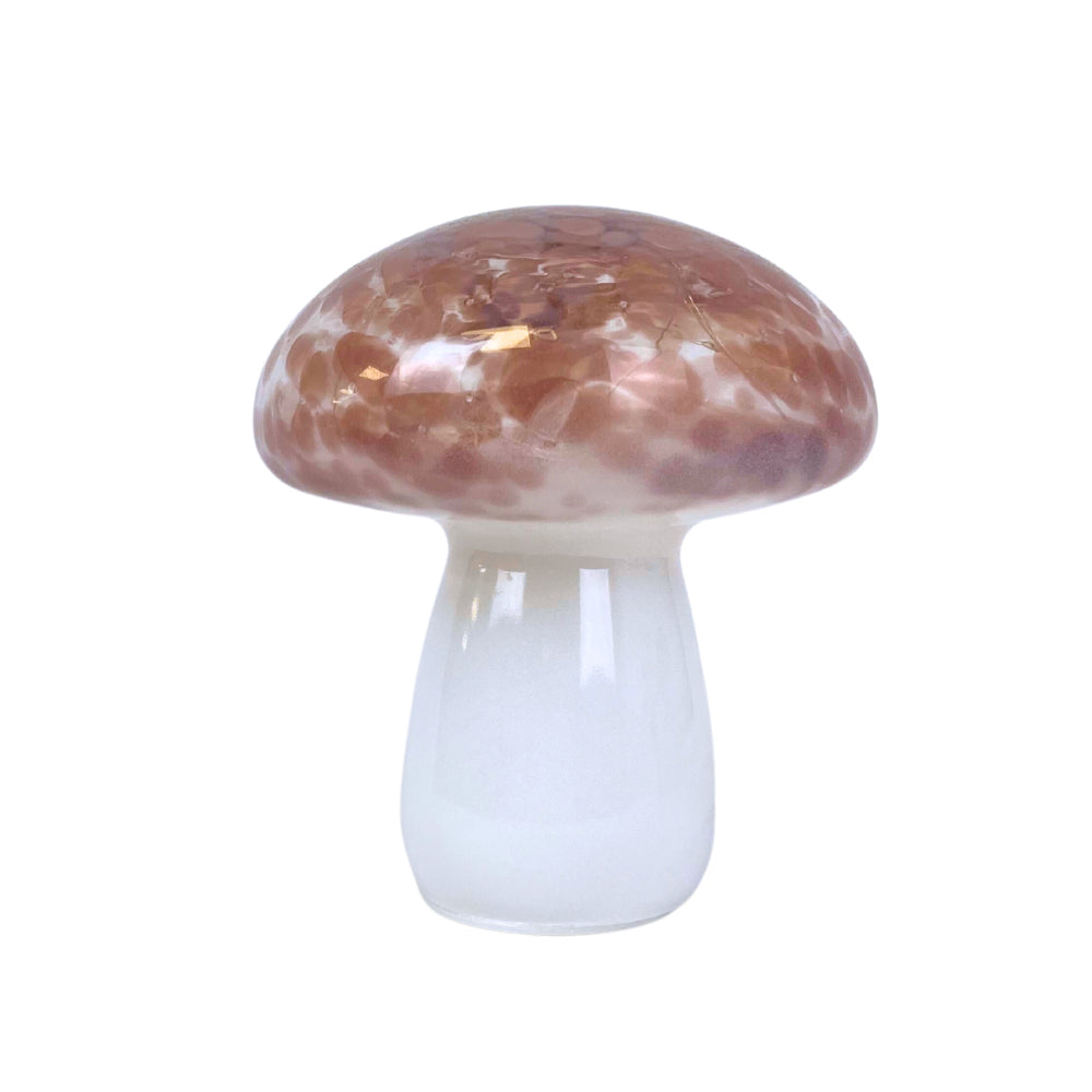 LED-Pilz - Glasbatterie 17 cm rosa