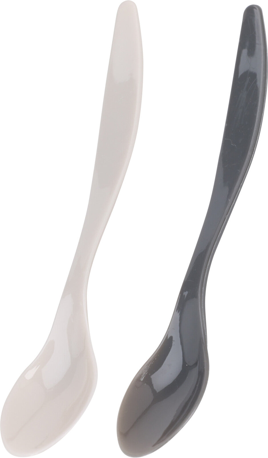 Wiederverwendbare Löffel, 14 cm, 12 Stück – schwarz und weiß