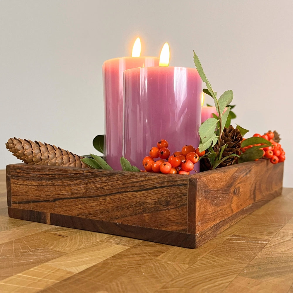 Schachtel 29x20x5 cm, geöltes Akazienholz