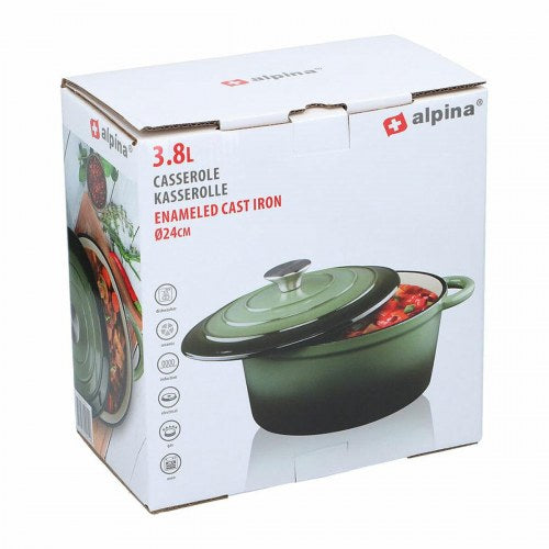 Alpina - Gusseisentopf 24 cm - grün