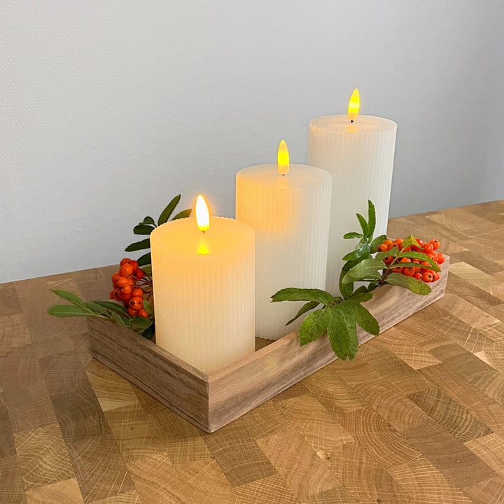 Dacore - LED-Lichtset mit 3 Teilen mit Nuten - 4,5/12,5/15,3 cm.
