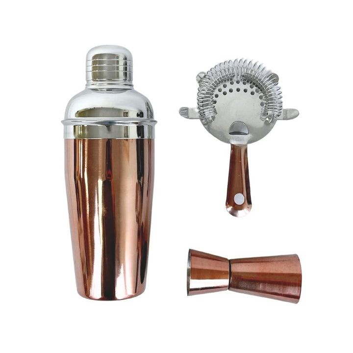 Barset – Edelstahl/Kupfer, 3-teilig