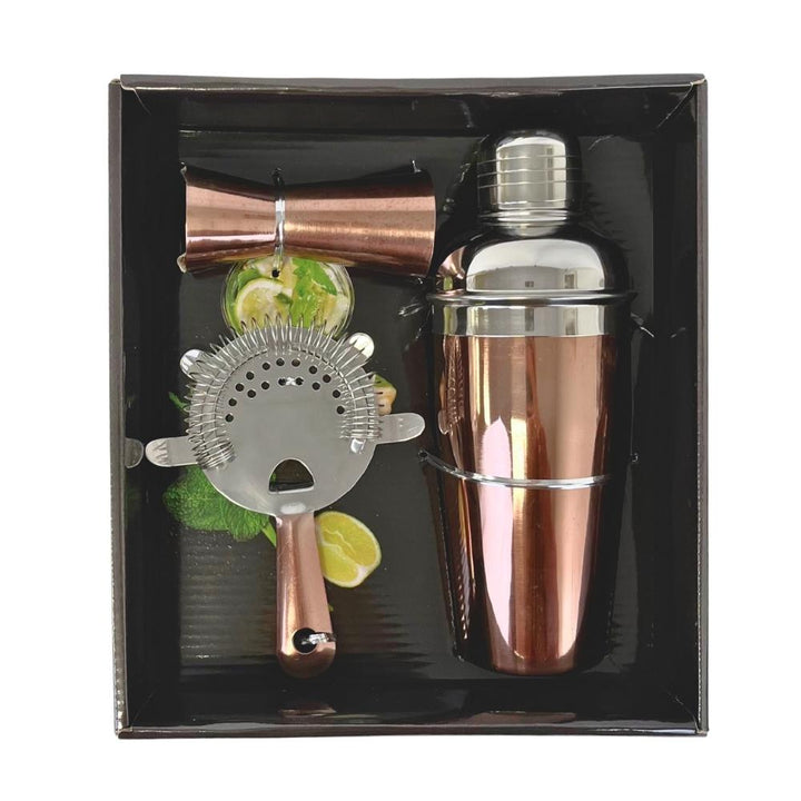Barset – Edelstahl/Kupfer, 3-teilig