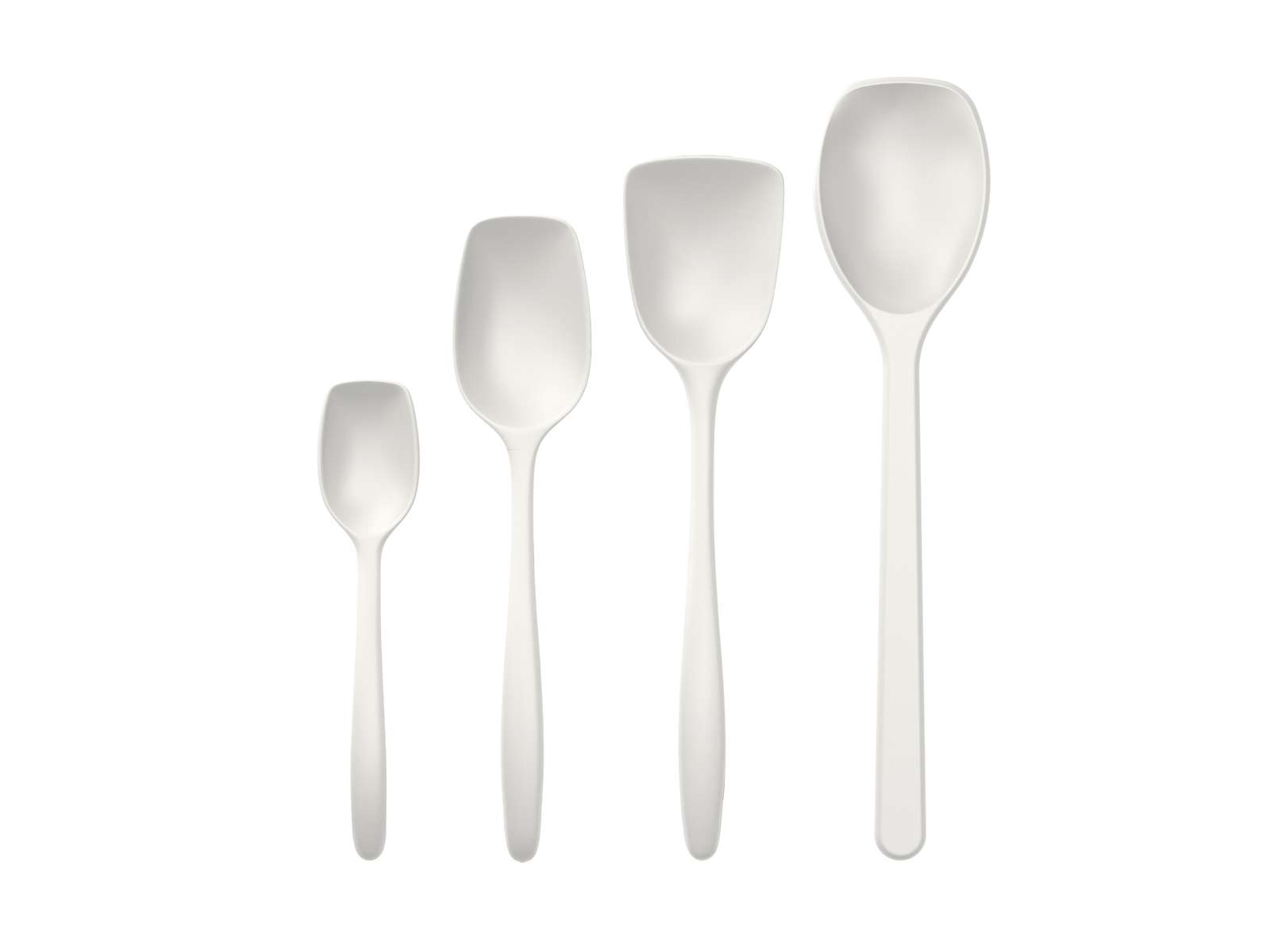 Rösti-Topflöffel-Set, 4-teilig, Klassisches Weiß