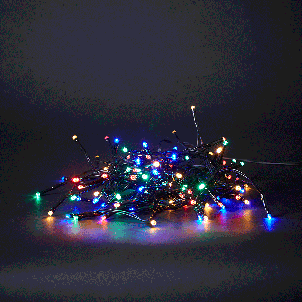 Conzept – Lichterkette, mehrfarbig, 160 LEDs, 3xAA-Batterien – mit Doppeltimer