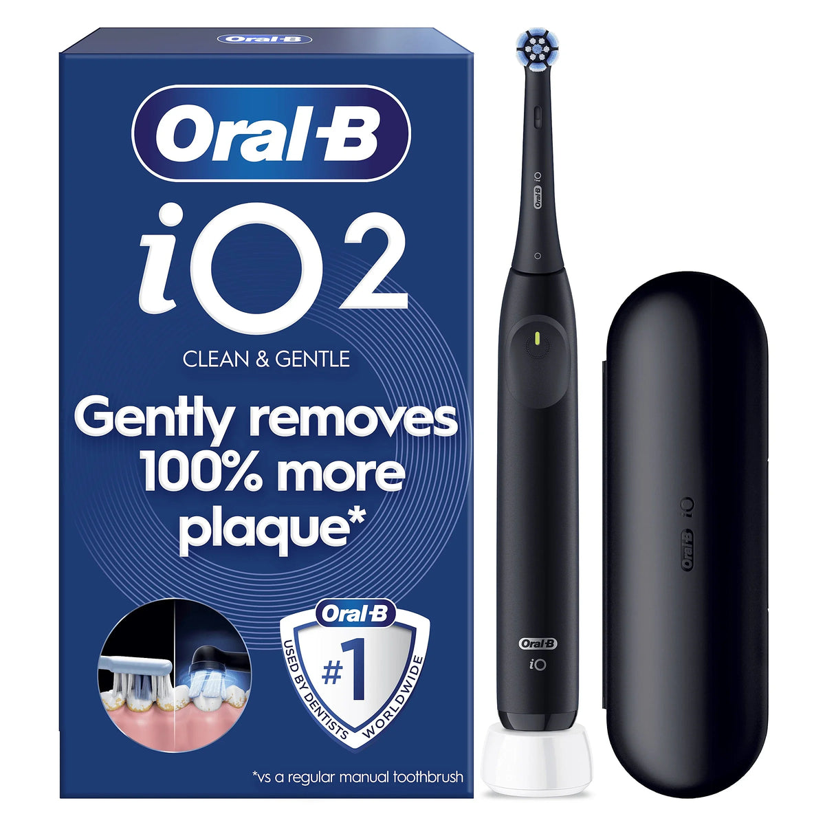 Oral-B Zahnbürste IO2 Black + Reiseetui