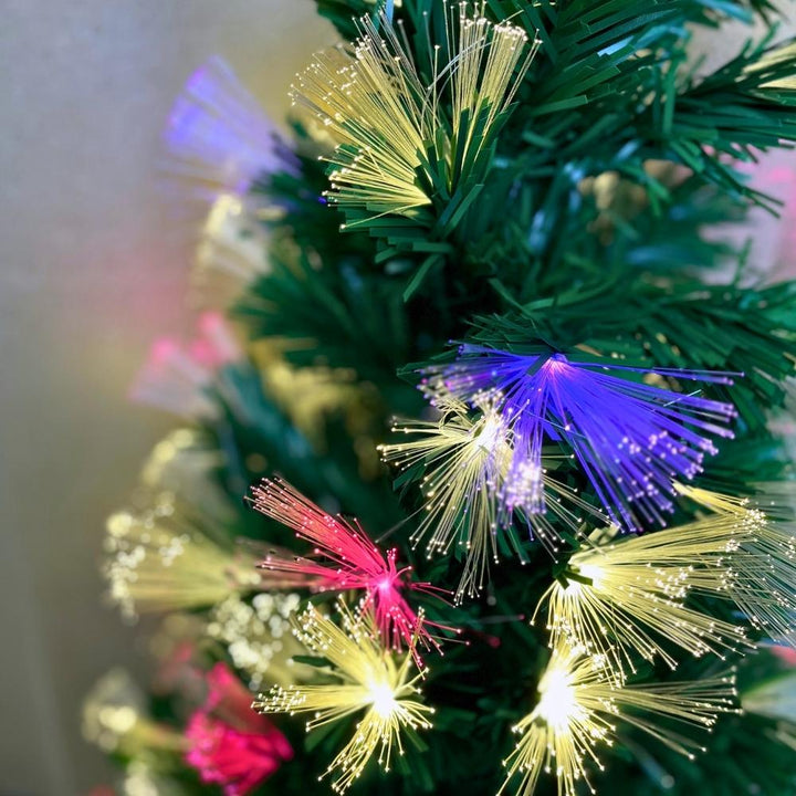 Weihnachtsbaum aus Fiberglas – H 90 cm, 84 mehrfarbige LEDs, IP44 grün