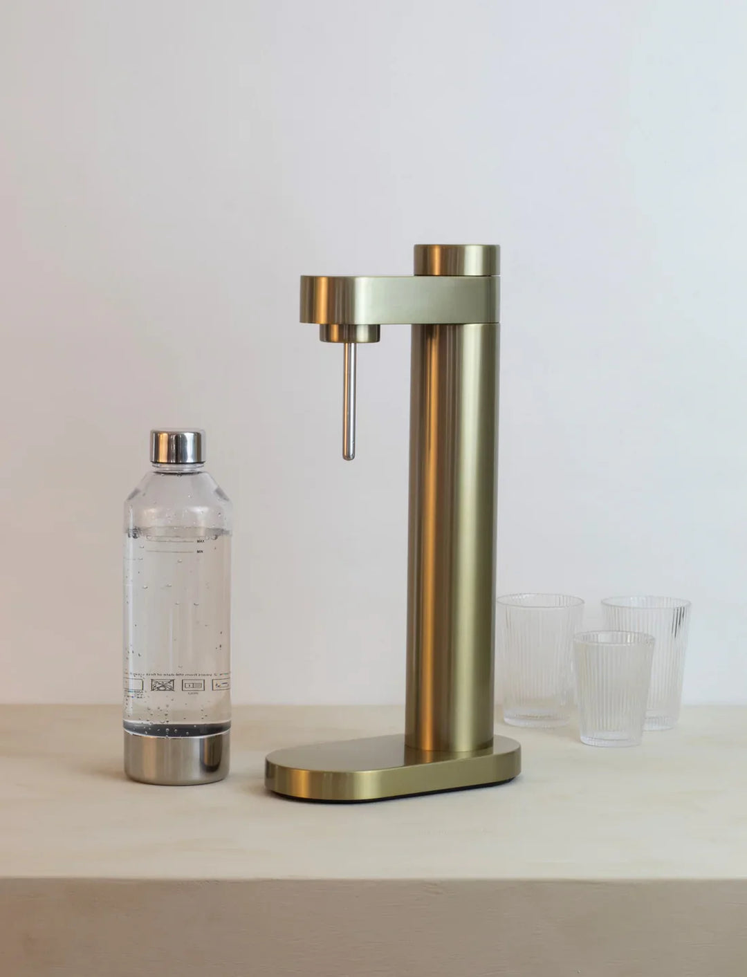 Stelton - Wassersprudler BRUS Gebürstetes Messing