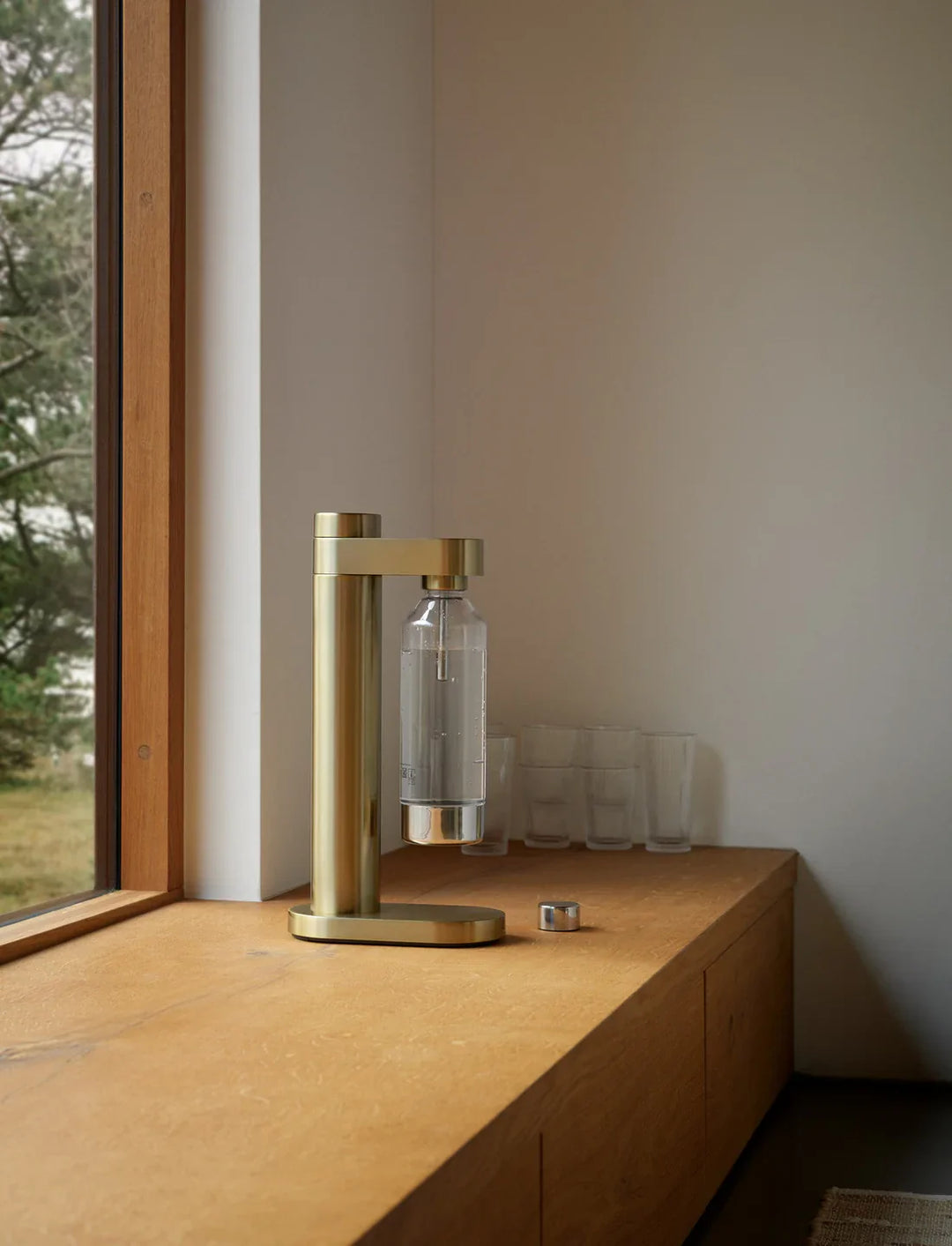 Stelton - Wassersprudler BRUS Gebürstetes Messing