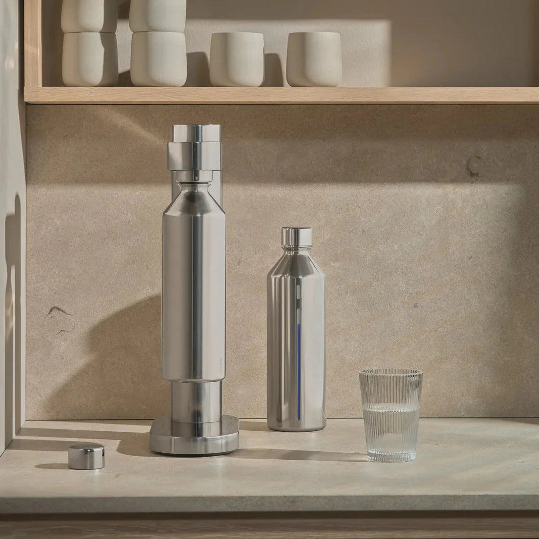 Stelton - BRUS Flasche für Sprudelwasser 1,2 l Stahl