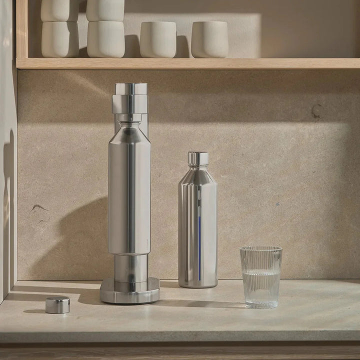 Stelton - BRUS Flasche für Sprudelwasser 1,2 l Stahl