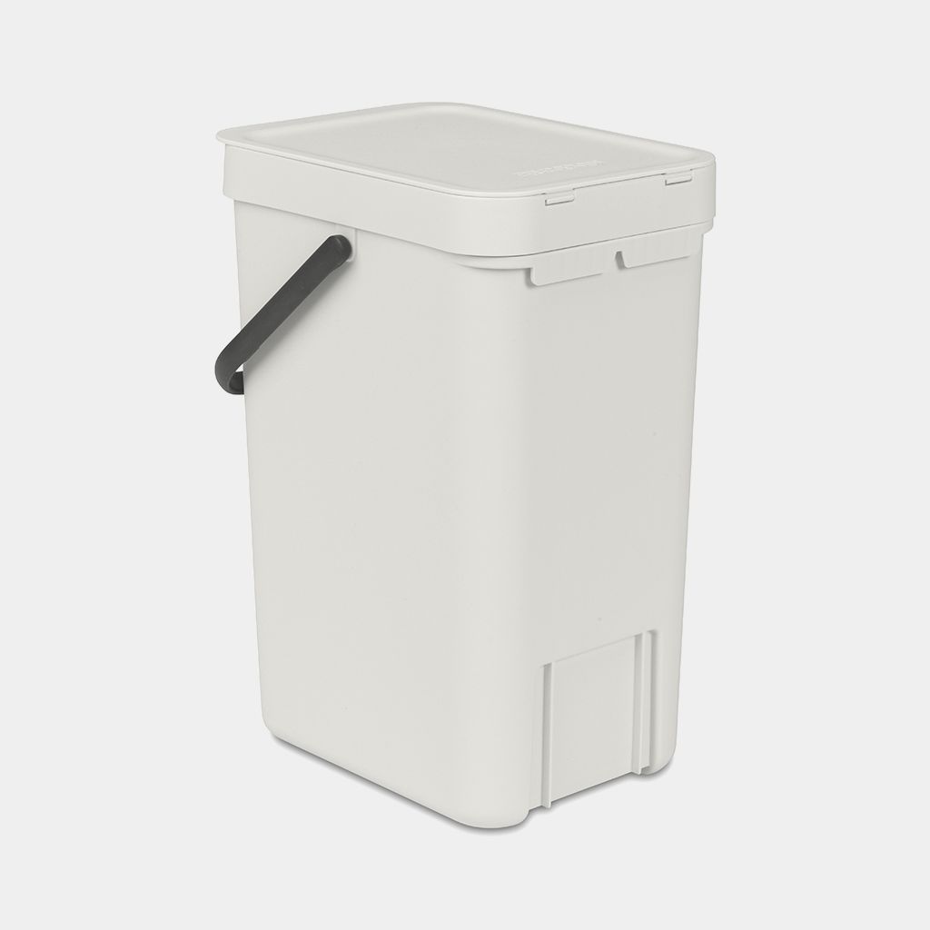Brabantia – Black and Go Recyclingbehälter – 12 l – hellgrau