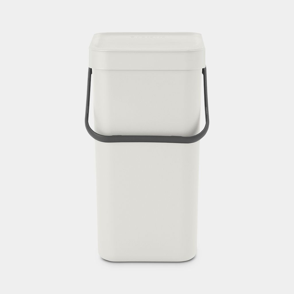 Brabantia – Black and Go Recyclingbehälter – 12 l – hellgrau