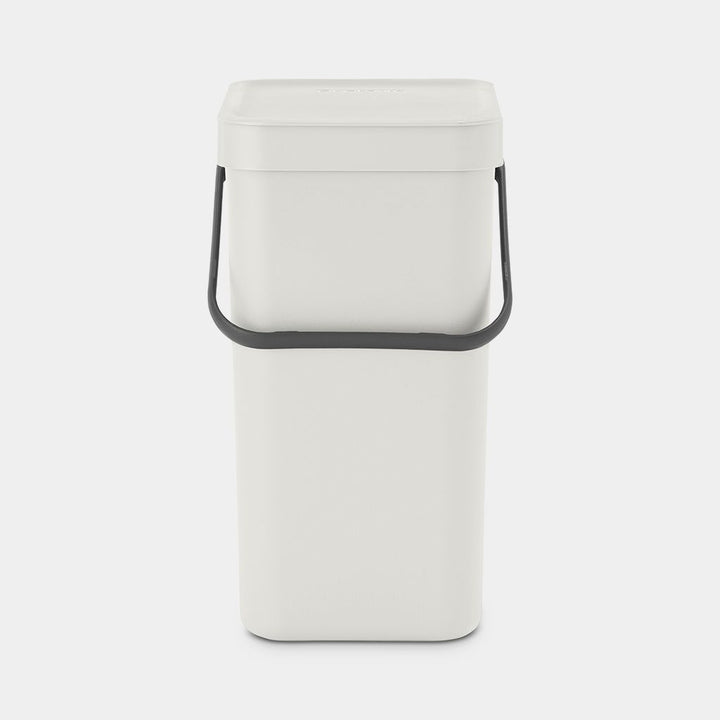 Brabantia – Black and Go Recyclingbehälter – 12 l – hellgrau
