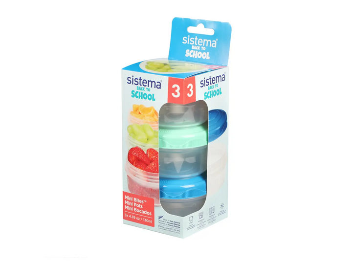 Sistema – Lunchbox 130ml Mini Bites To Go 3er-Pack