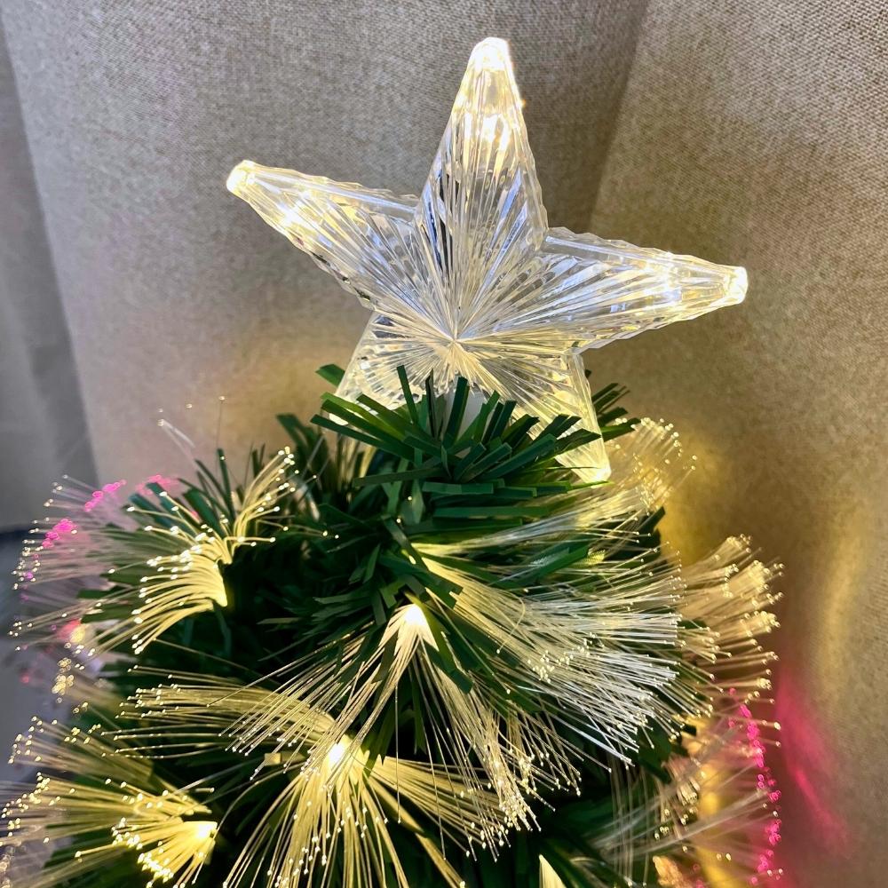 Weihnachtsbaum aus Fiberglas – H 60 cm, 48 mehrfarbige LEDs, IP44 grün