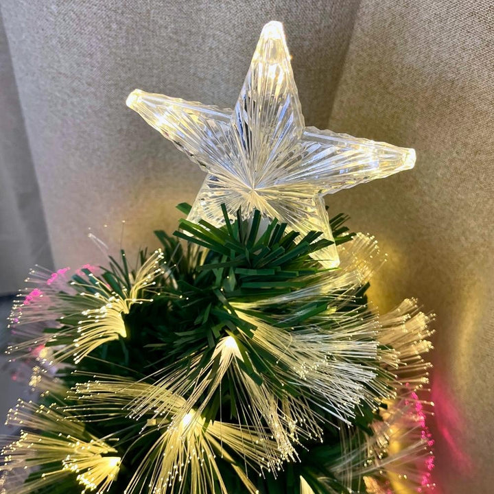 Weihnachtsbaum aus Fiberglas – H 60 cm, 48 mehrfarbige LEDs, IP44 grün