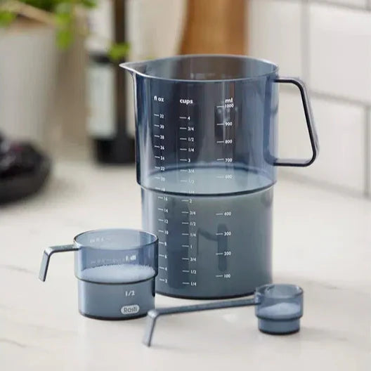 Rosti - Messbecher-Set Mensura 3-teilig Staubblau