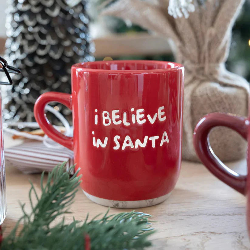 Die alte Apotheke – Becher 30 cl rot – Ich glaube an den Weihnachtsmann