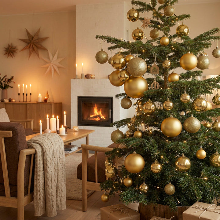 Weihnachtskugeln 70 Stk. Gold