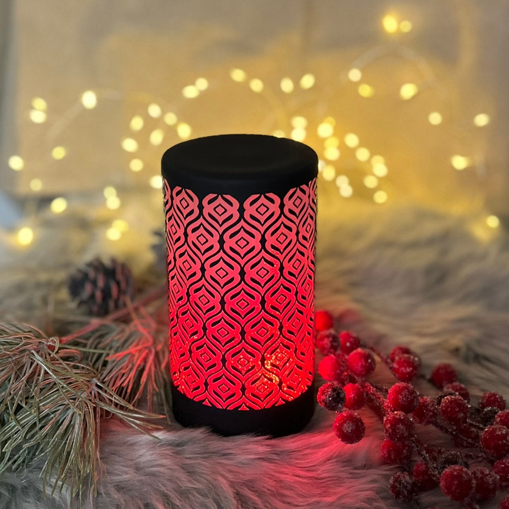 Glaszylinderflamme – 8 x 15 cm mit ROTEN Flammen
