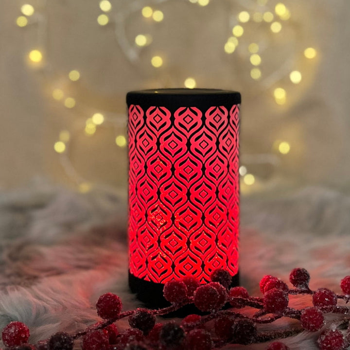 Glaszylinderflamme – 8 x 15 cm mit ROTEN Flammen