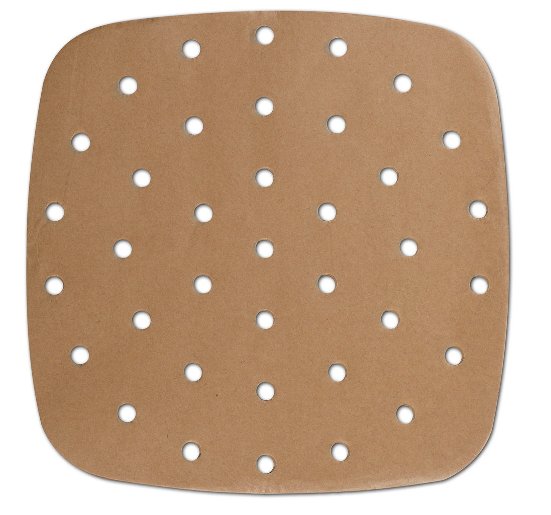 Heißluftfritteuse - Backpapier 20,5 x 20,5 cm 50 Stück.