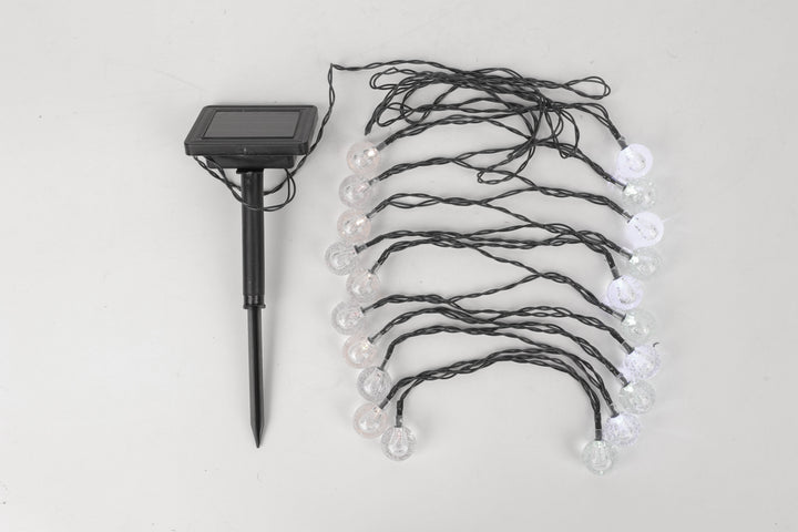 Conzept Solar-Lichterkette mit Kugeln, 2,5 cm, 20 LEDs, mehrfarbig