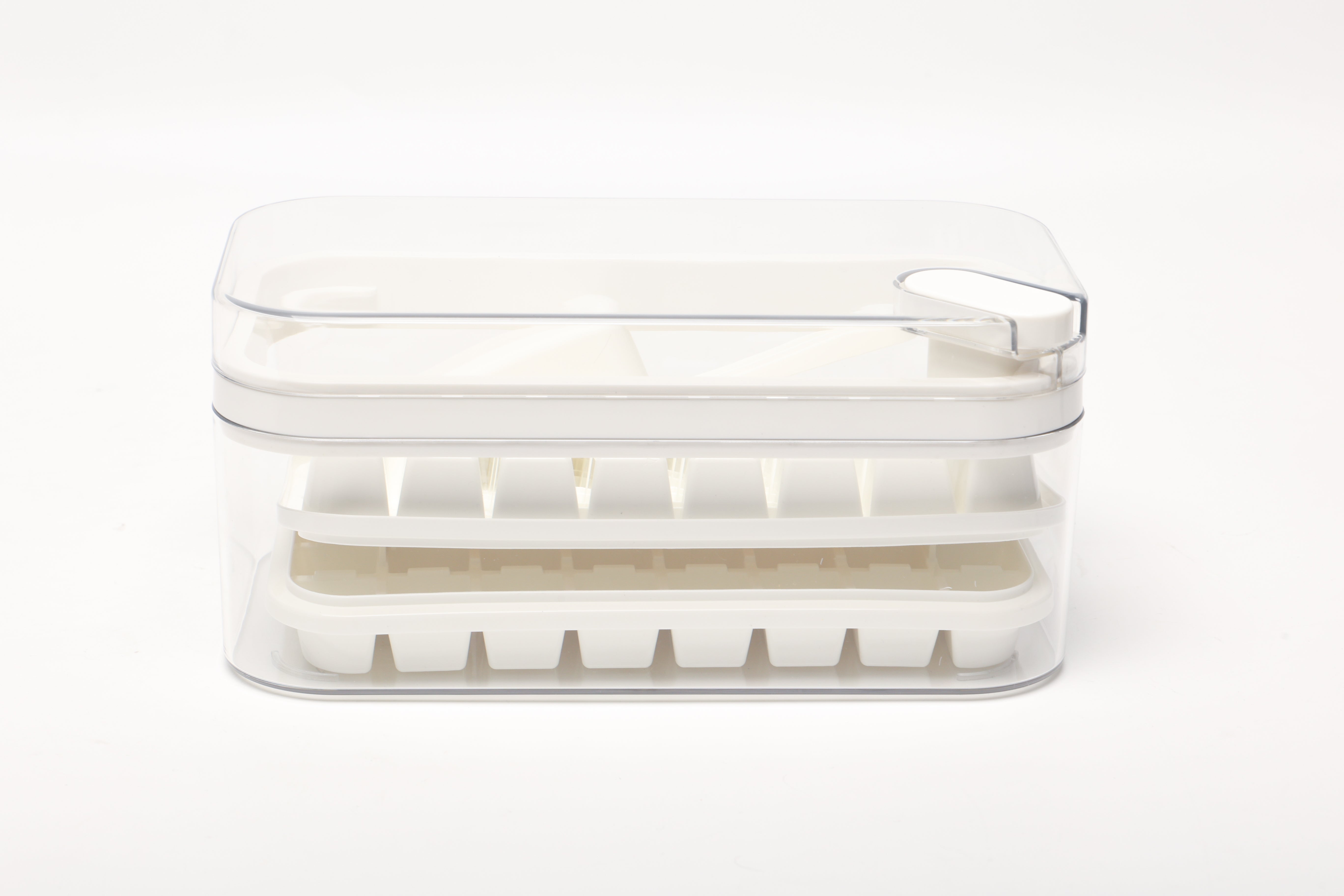 Conzept Eiswürfelbox mit 2 Ebenen, 23,5 x 13,5 x 10,9 cm, weiß