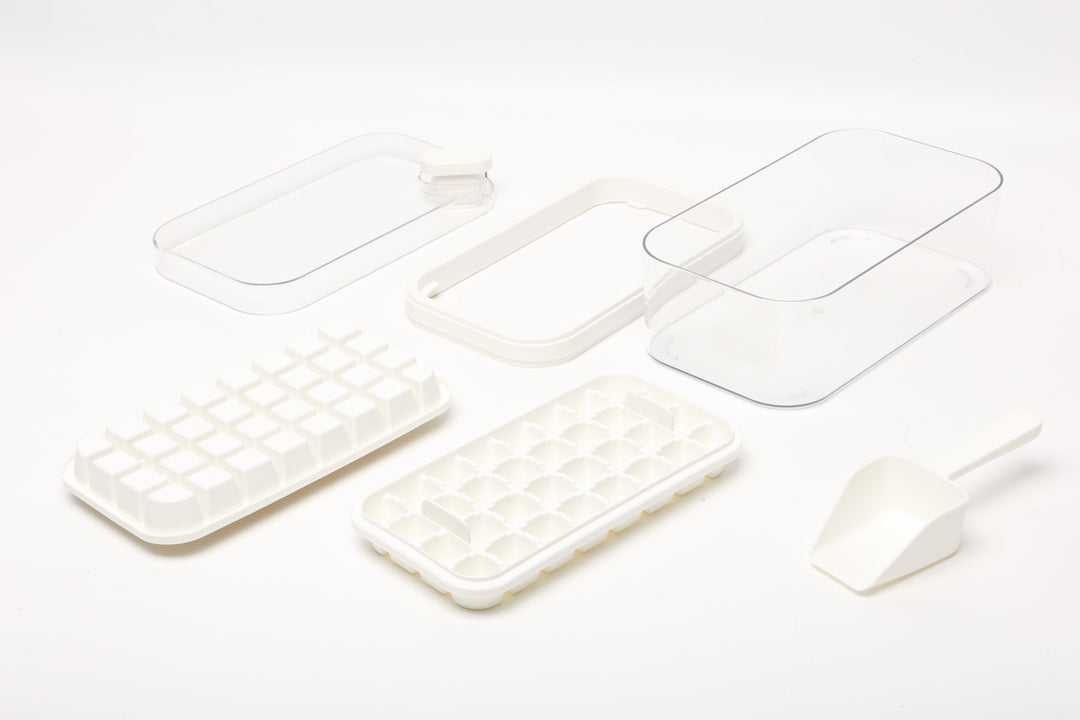 Conzept Eiswürfelbox mit 2 Ebenen, 23,5 x 13,5 x 10,9 cm, weiß