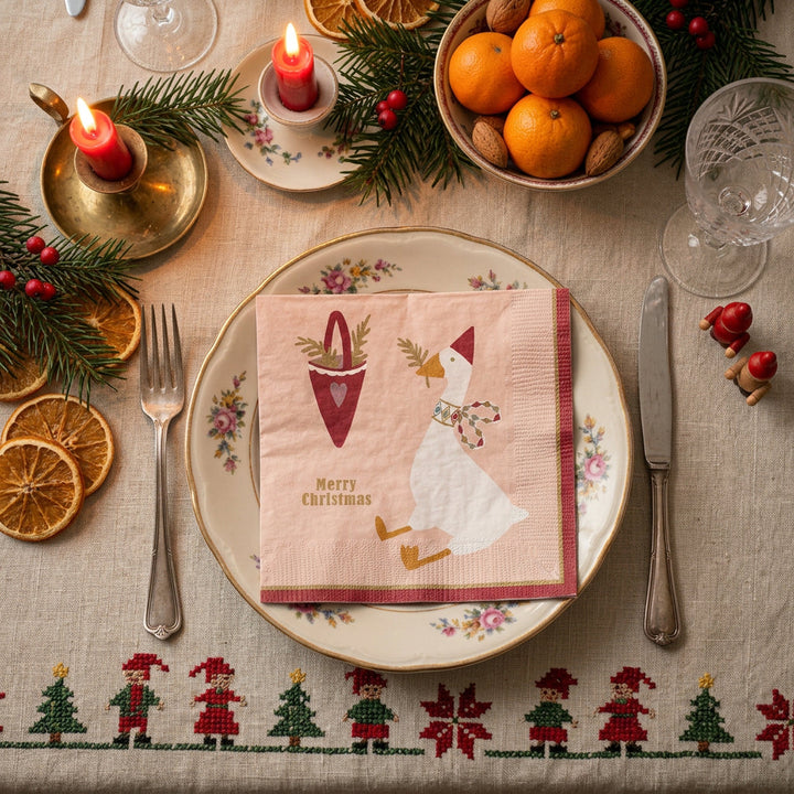 De oude apotheek – Kerstservetten, 20 stuks – Scandinavische elf
