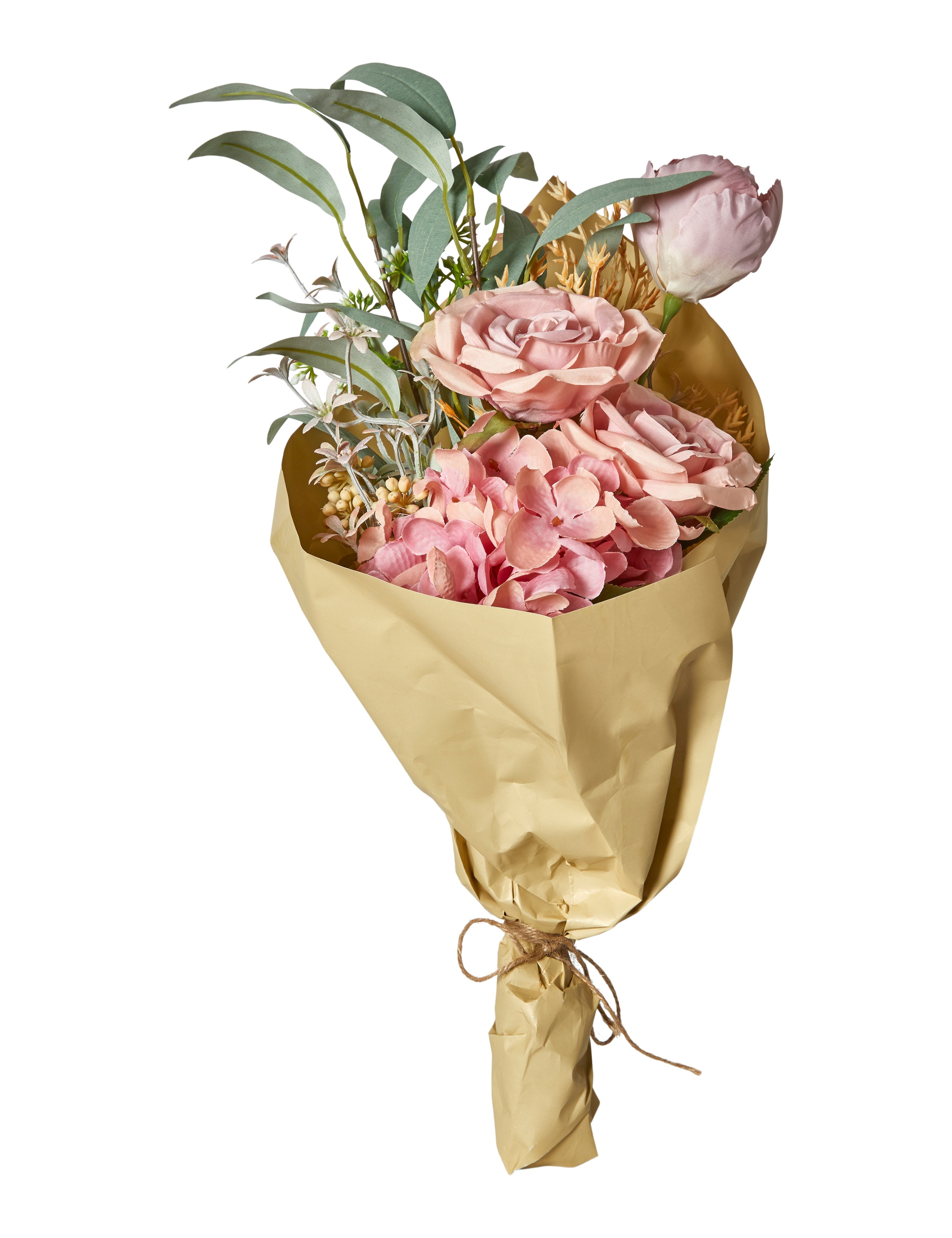 Buket Hortensia/rose 55 cm rosa