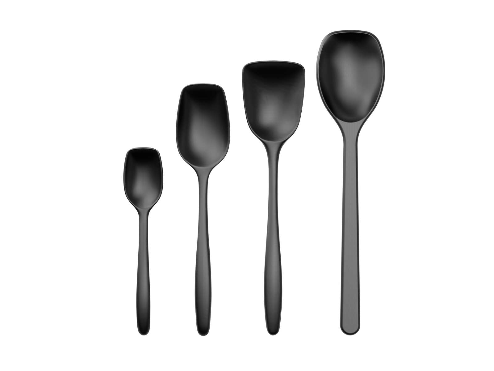 Rösti – Topflöffel-Set, 4-teilig, klassisches Carbon-Schwarz