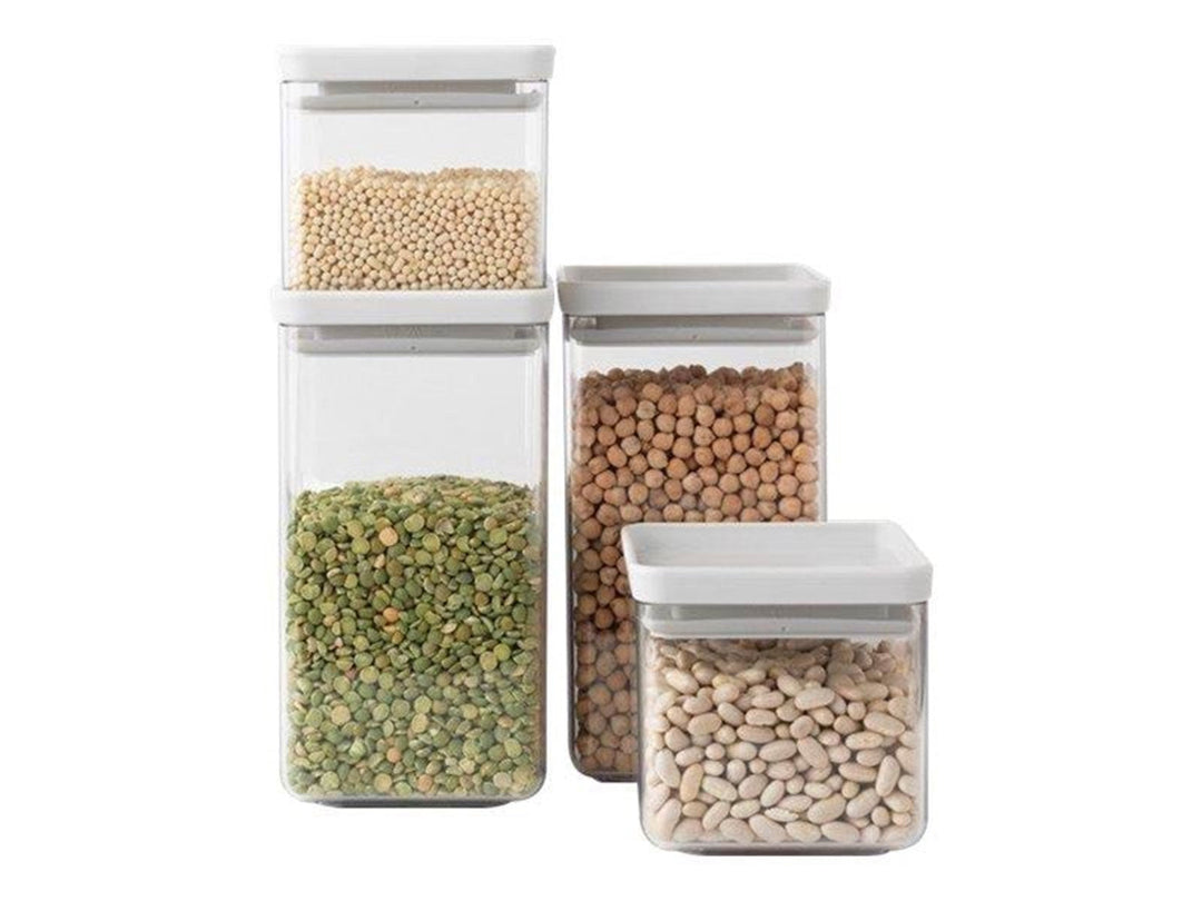 Brabantia – Leckeres Aufbewahrungsset, stapelbar, 4-teilig (2 x 0,7 + 2 x 1,6 l)