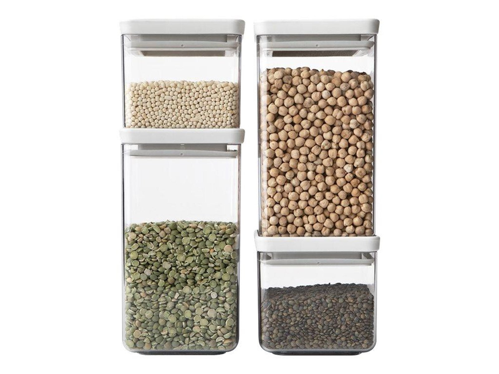Brabantia – Leckeres Aufbewahrungsset, stapelbar, 4-teilig (2 x 0,7 + 2 x 1,6 l)