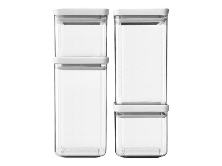 Brabantia – Leckeres Aufbewahrungsset, stapelbar, 4-teilig (2 x 0,7 + 2 x 1,6 l)