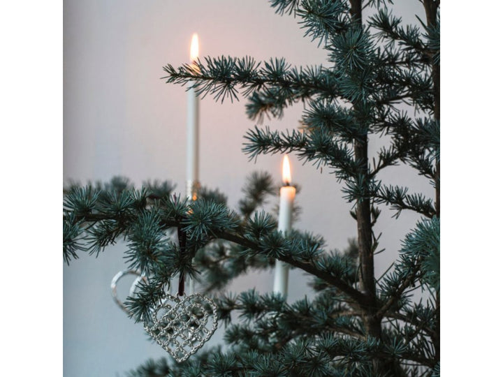 Rosendahl Karen Blixen – Geflochtenes Weihnachtsherz H7, versilbert