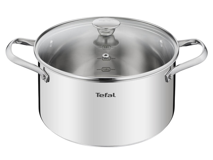 Tefal - Cook eat Topf-/Pfannenset mit 4 Teilen aus Edelstahl