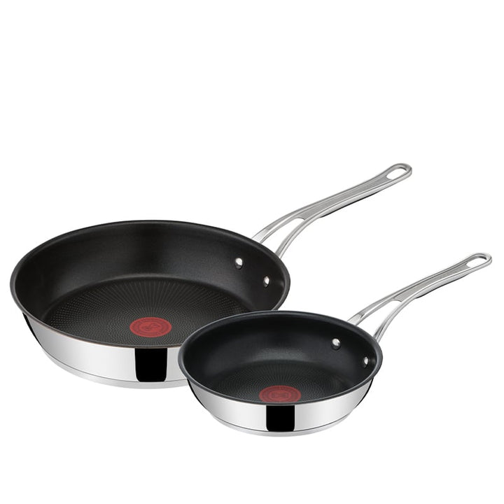 Tefal Jamie Oliver Cook's Classic Edelstahl-Pfannenset 20 cm und 28 cm mit Antihaftbeschichtung