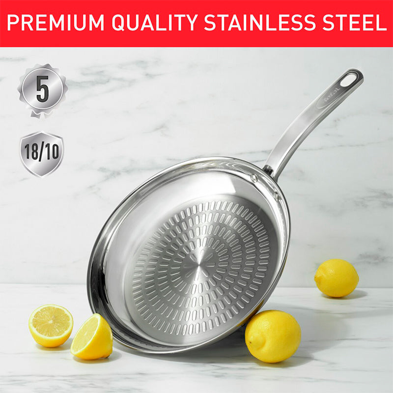 Tefal Intuition Bratpfanne 28 cm, unbeschichtet, Technodome