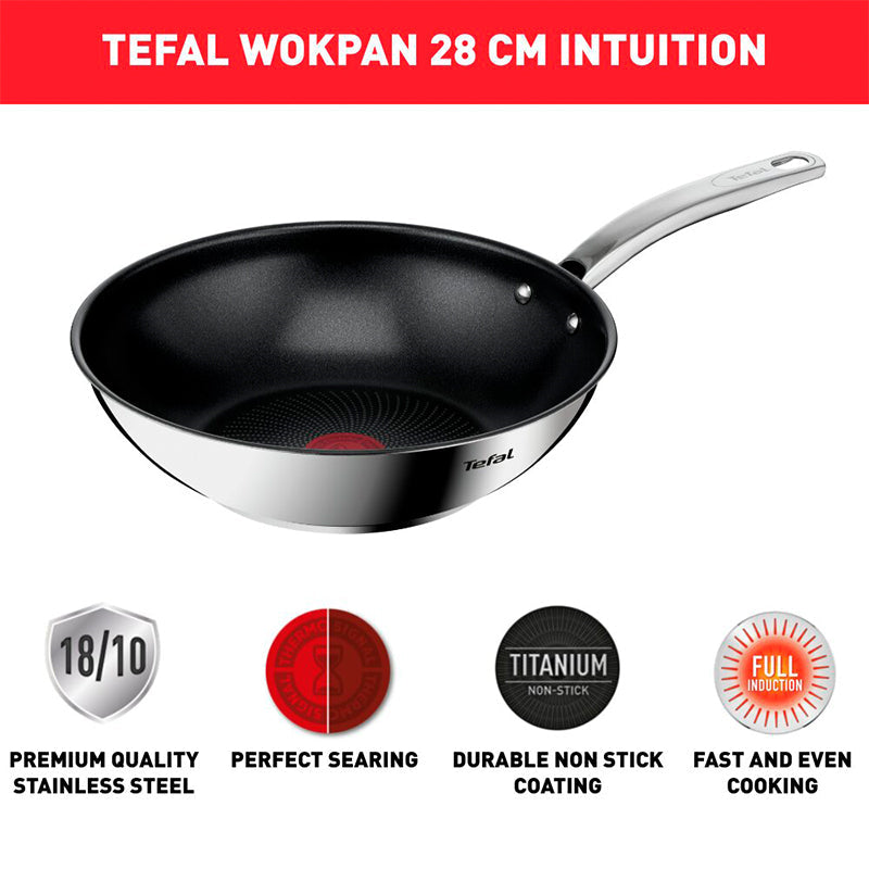 Tefal Intuition Wokpfanne 28 cm mit Beschichtung