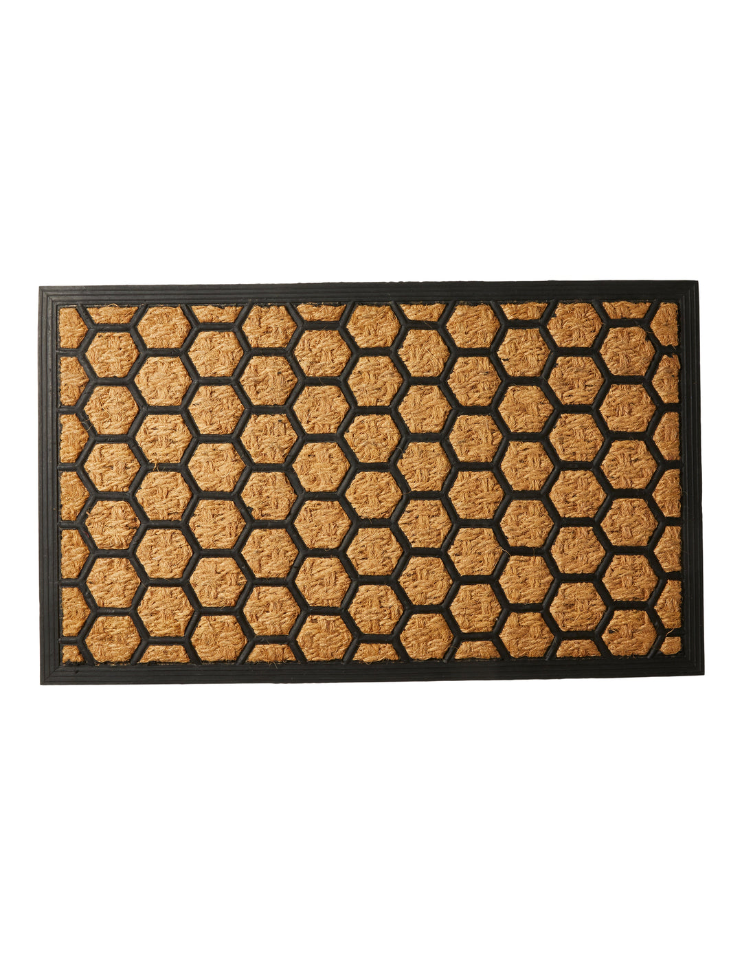 Fußmatte – Bienenkorb, 45 x 75 cm, Natur, mit Gummirückseite