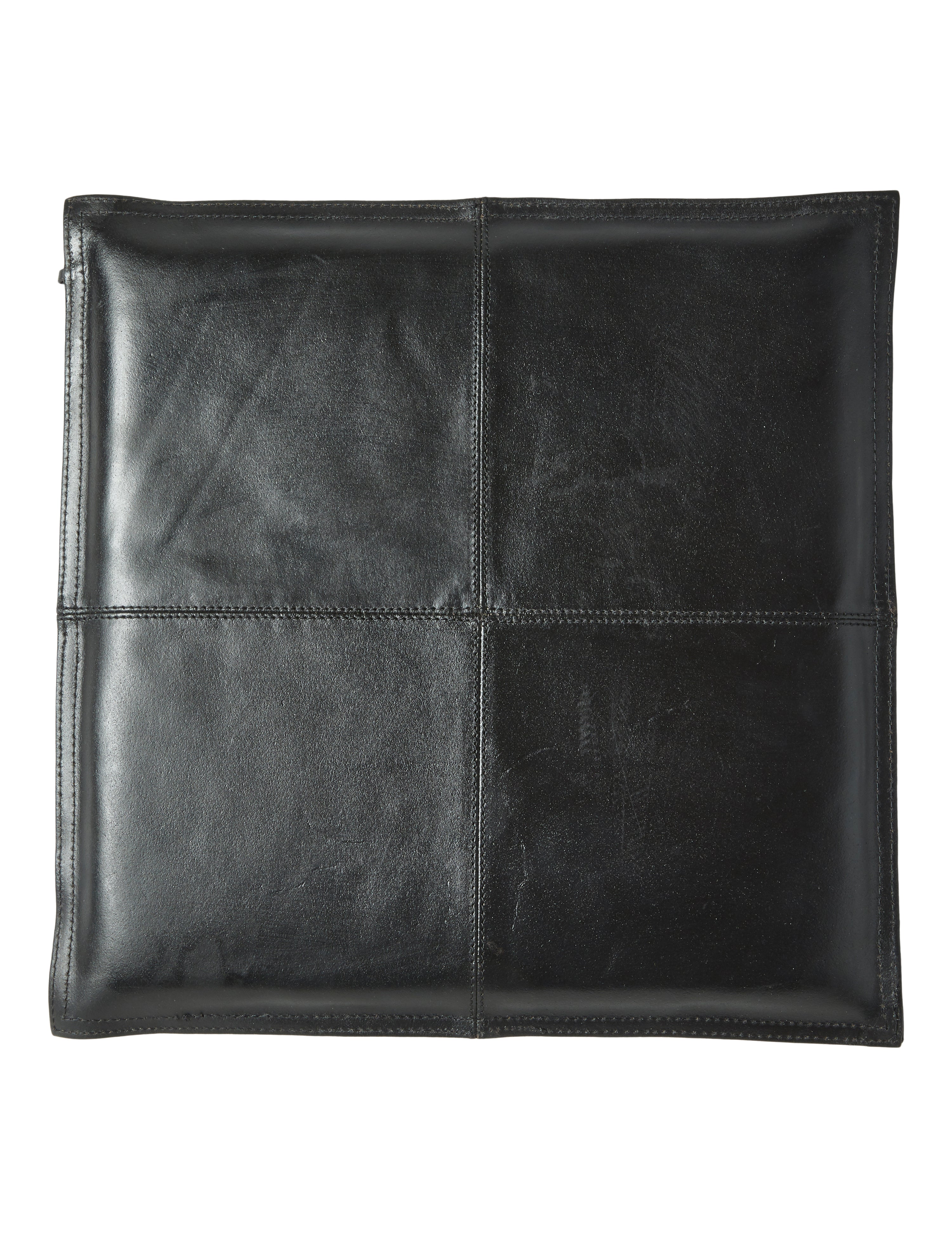 Sitzkissen 38x38 Büffelleder schwarz