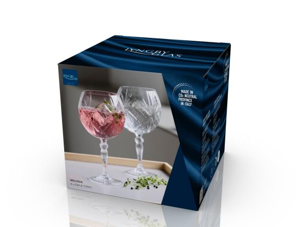 Lyngby Glass - Melodia Gin &amp; Tonic Glas 65 cl 4 Stück.